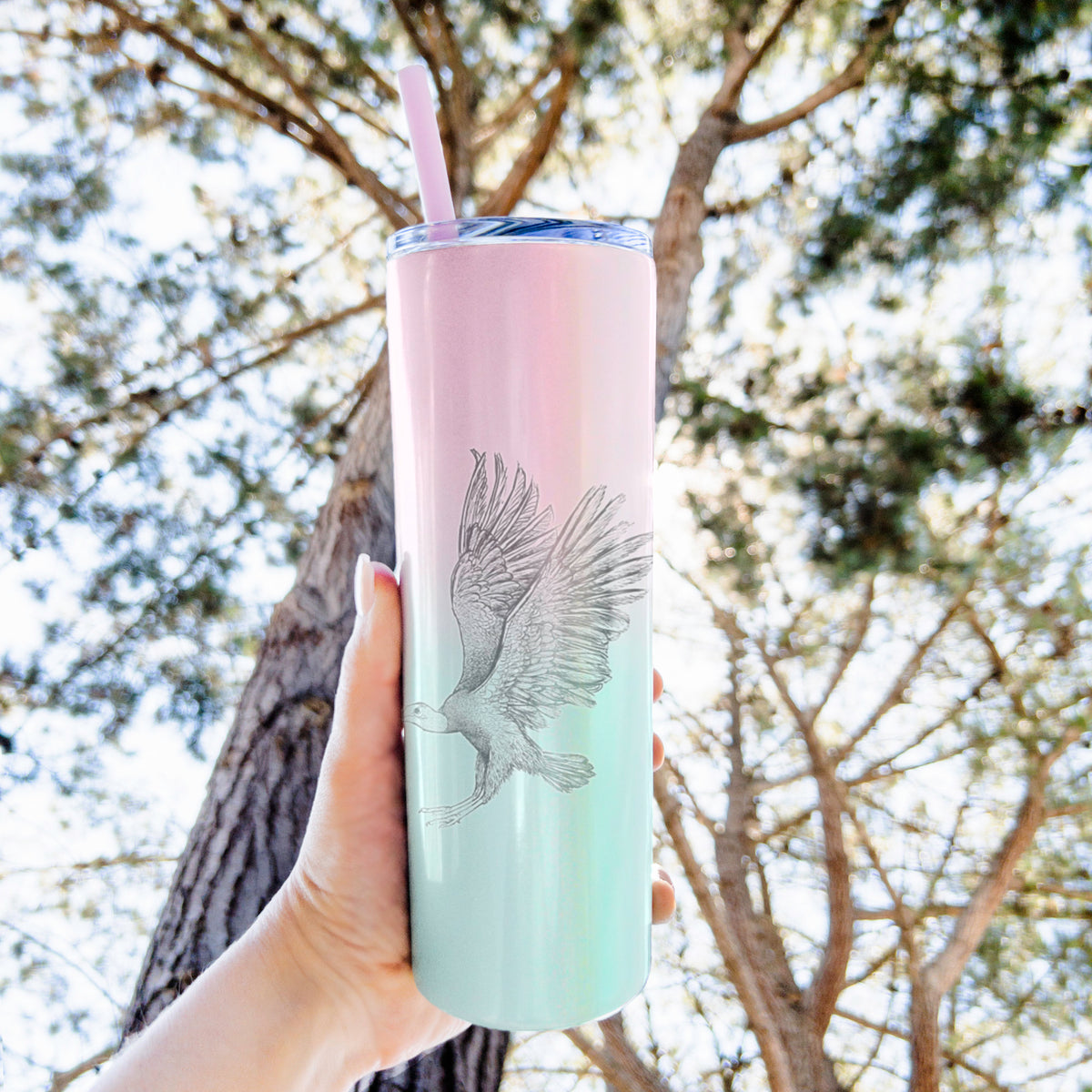 Black Vulture - Coragyps atratus - 20oz Skinny Tumbler