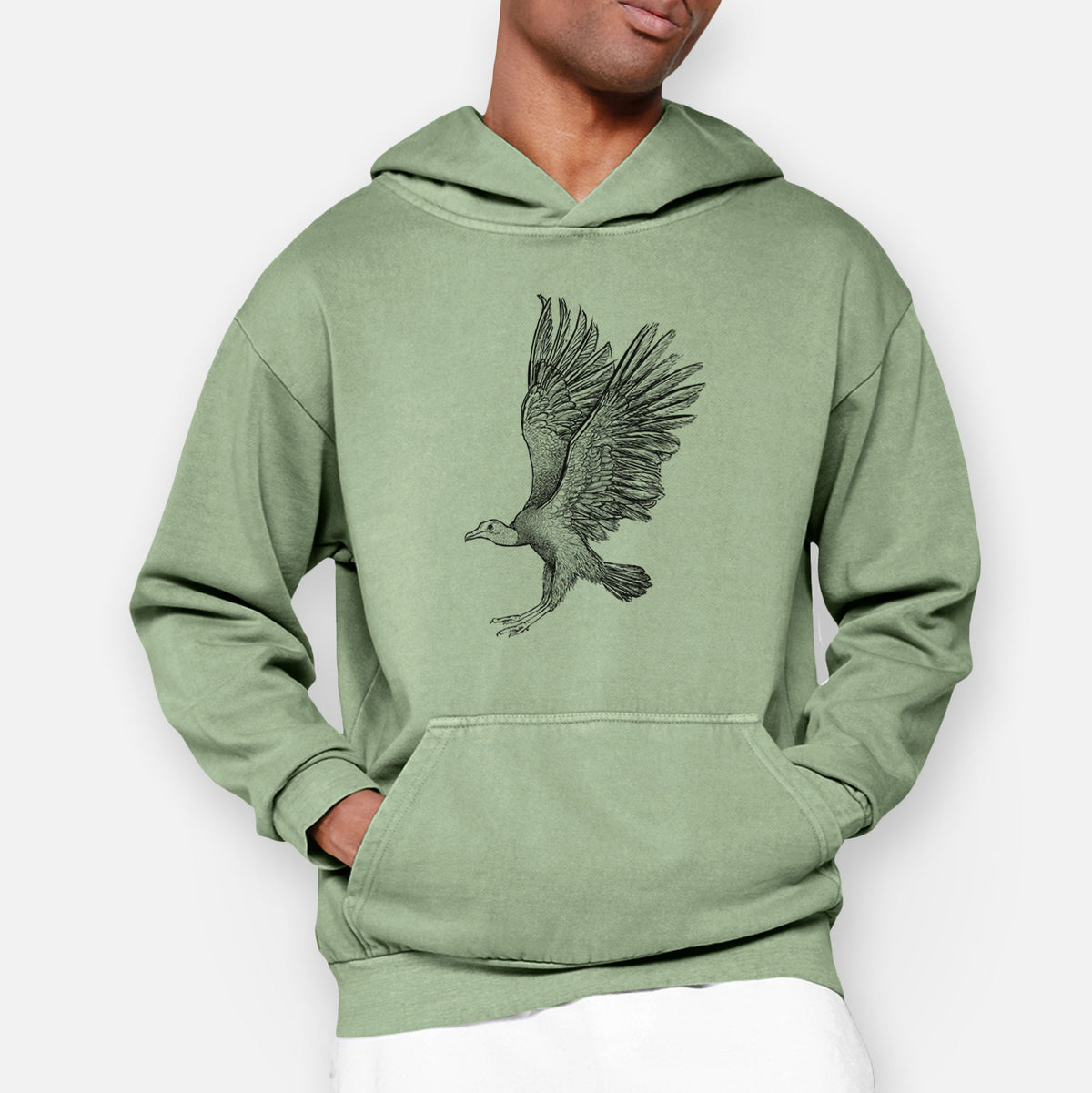 Black Vulture - Coragyps atratus  - Urban Heavyweight Hoodie