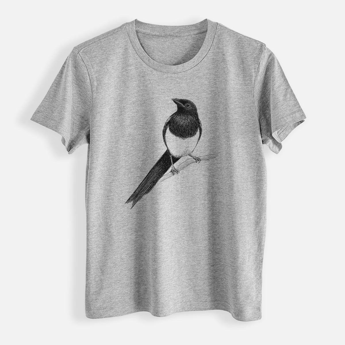 Black-billed Magpie - Pica hudsonia - Womens Everyday Maple Tee