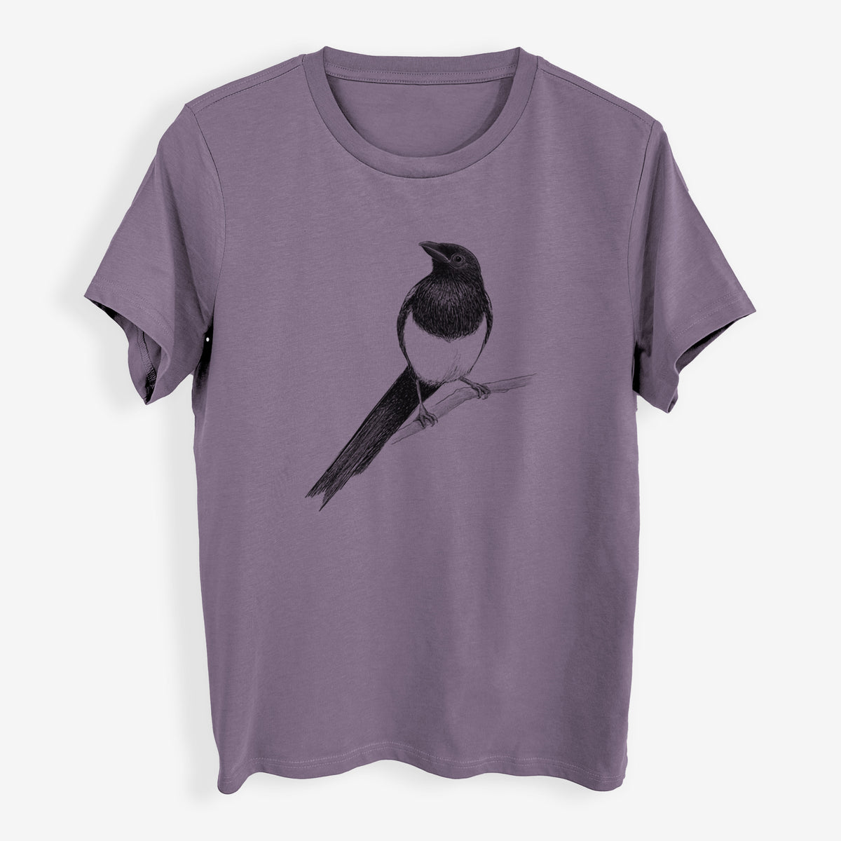 Black-billed Magpie - Pica hudsonia - Womens Everyday Maple Tee