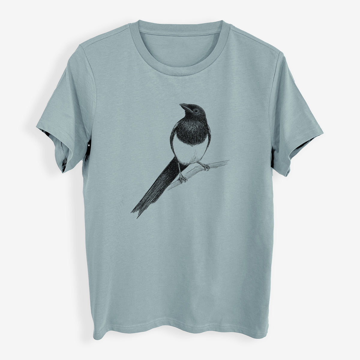 Black-billed Magpie - Pica hudsonia - Womens Everyday Maple Tee