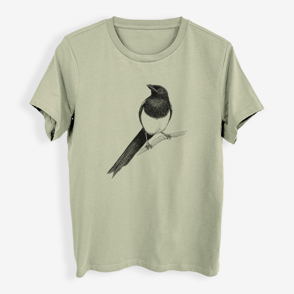 Black-billed Magpie - Pica hudsonia - Womens Everyday Maple Tee