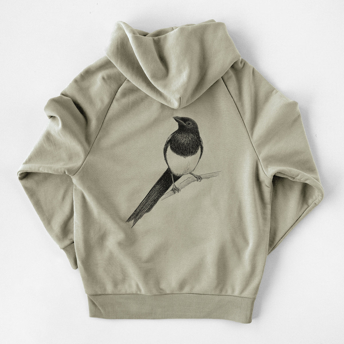 Black-billed Magpie - Pica hudsonia - UltraLuxe Heavyweight French Terry Hoodie