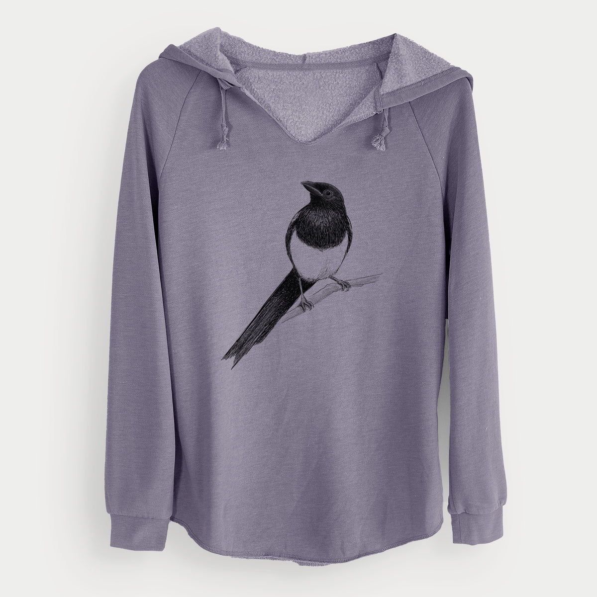 Black-billed Magpie - Pica hudsonia - Cali Wave Hooded Sweatshirt