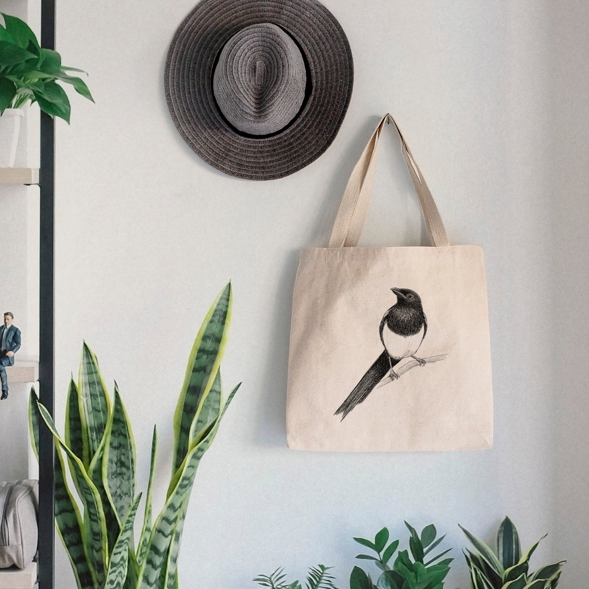 Black-billed Magpie - Pica hudsonia - Tote Bag