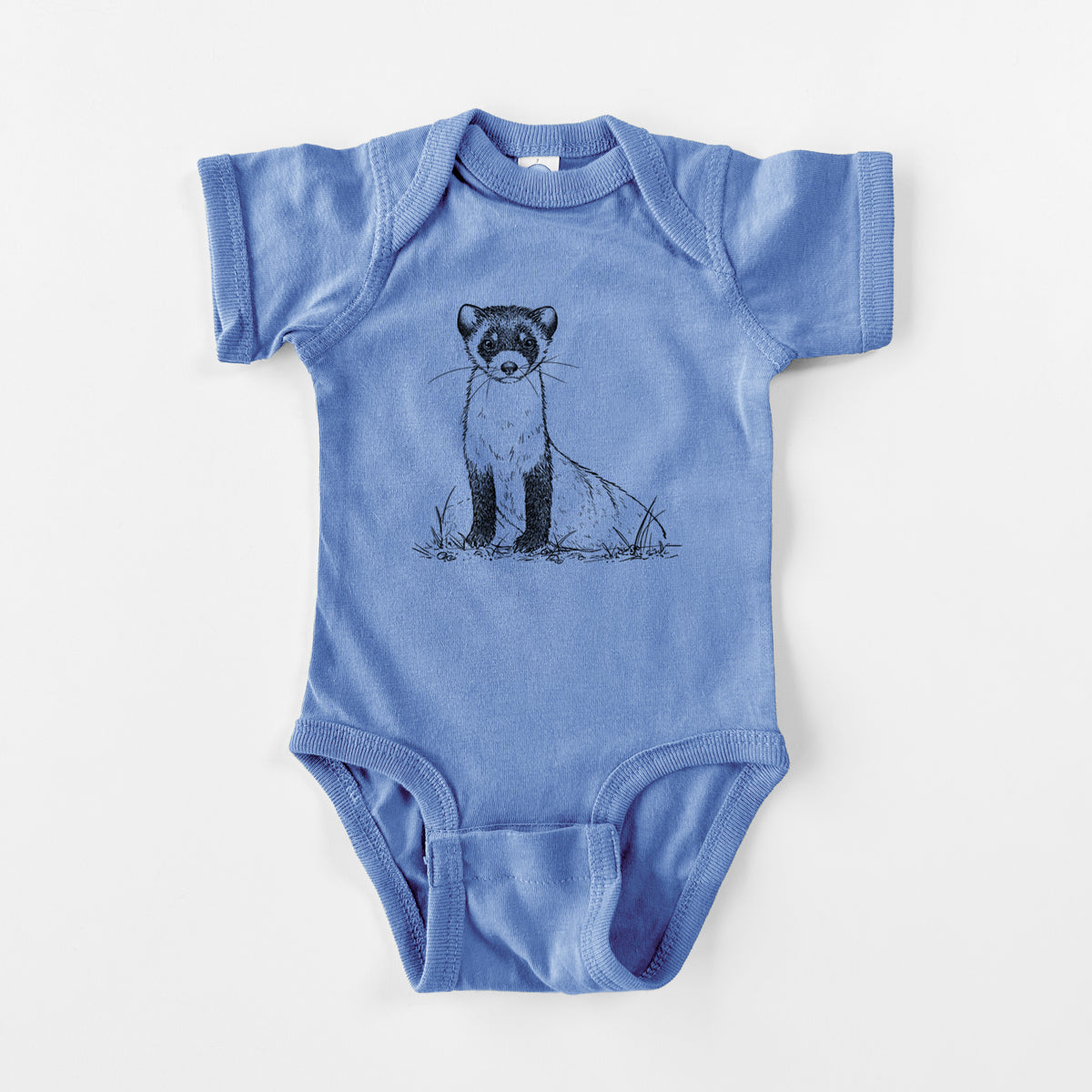 Black-footed Ferret - Mustela nigripes - Baby Fine Jersey Bodysuit
