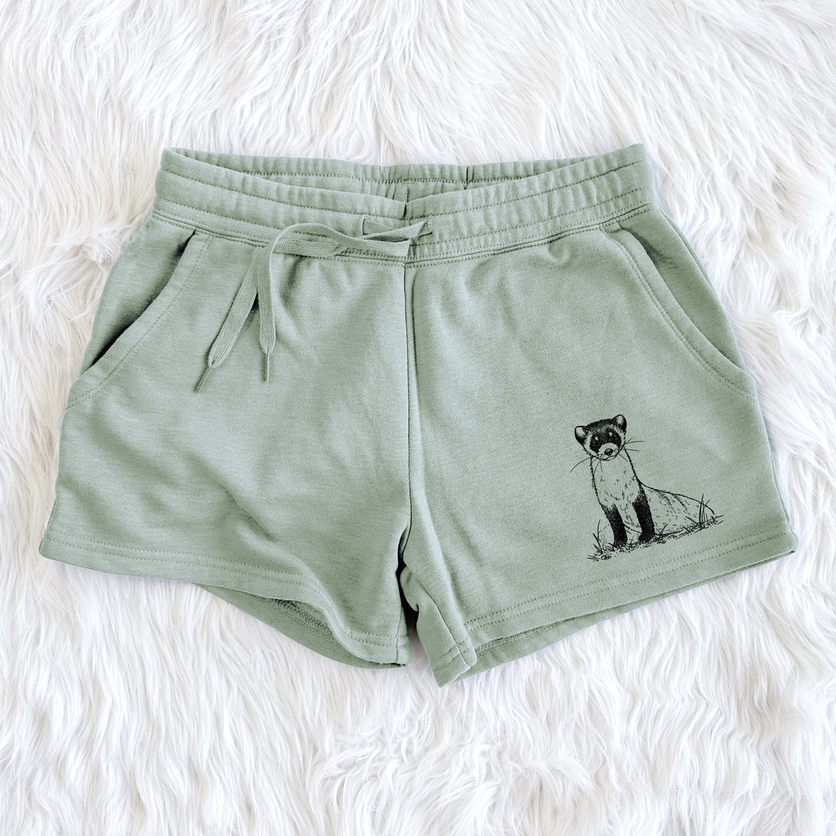 Black-footed Ferret - Mustela nigripes - Women&#39;s Cali Wave Shorts