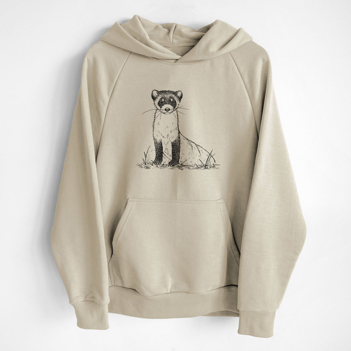 Black-footed Ferret - Mustela nigripes - UltraLuxe Heavyweight French Terry Hoodie