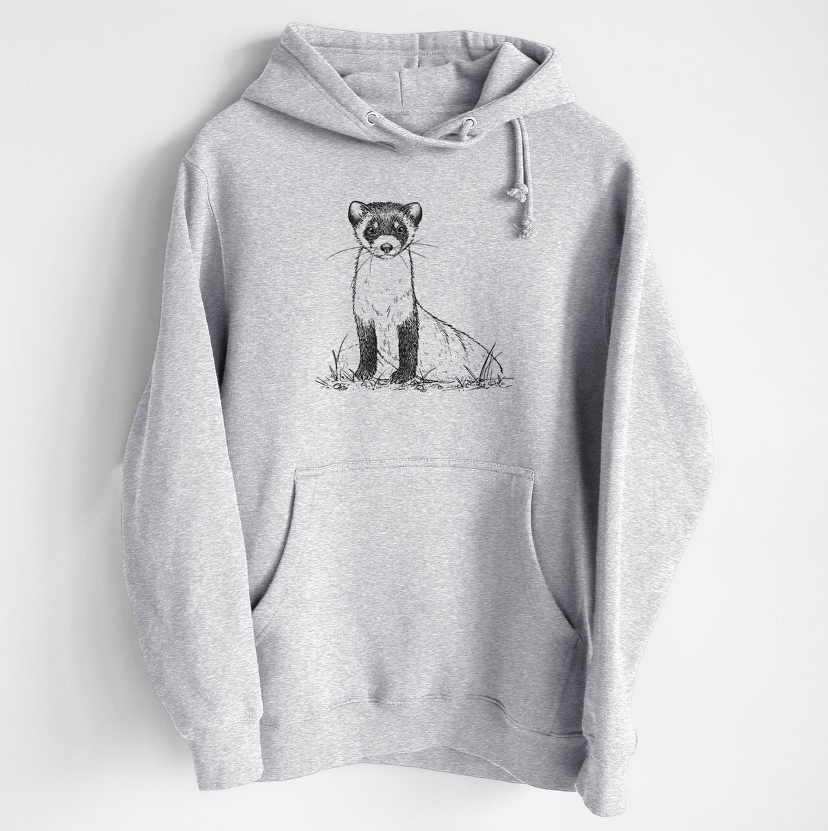 Black-footed Ferret - Mustela nigripes - Heavyweight Fleece Hoodie