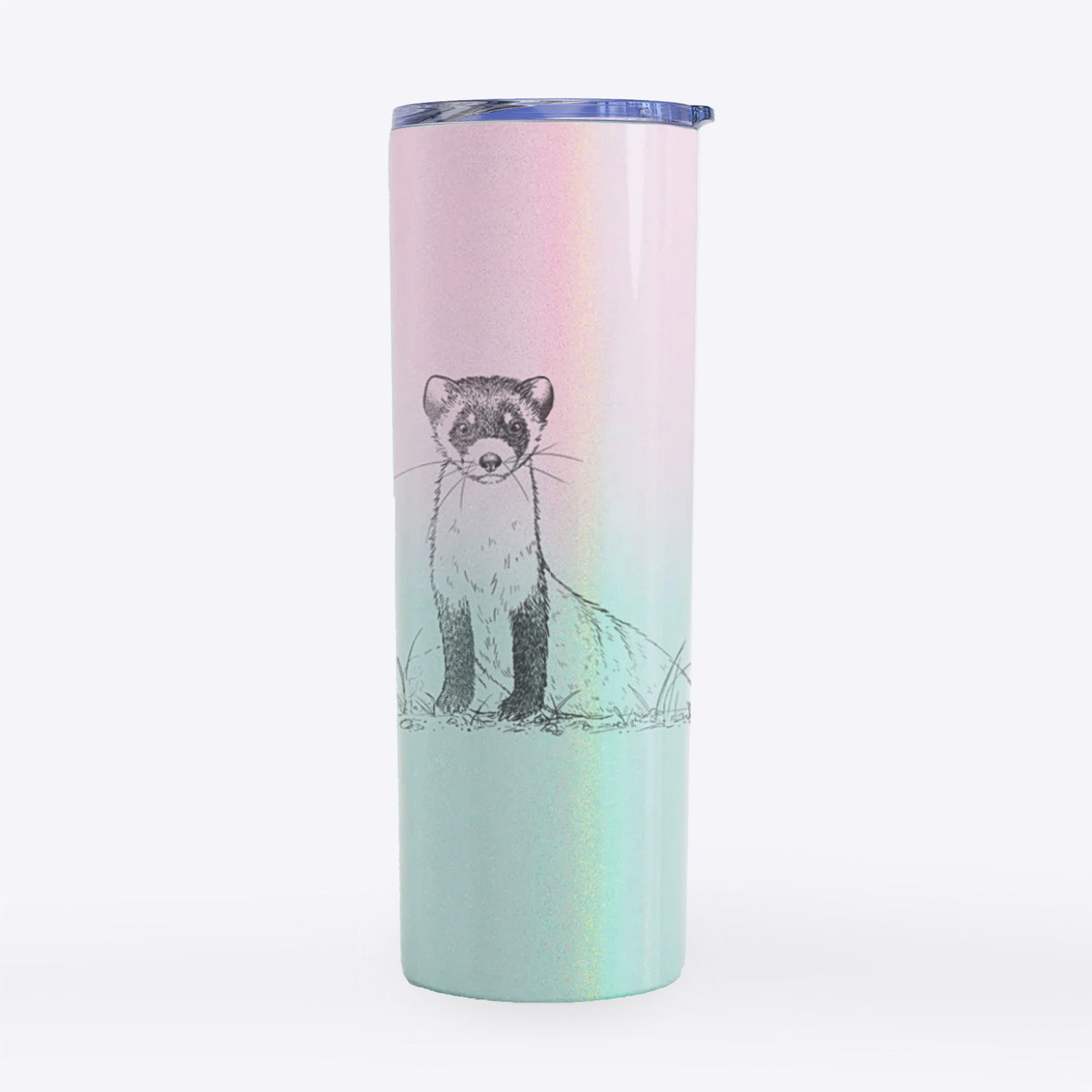 Black-footed Ferret - Mustela nigripes - 20oz Skinny Tumbler
