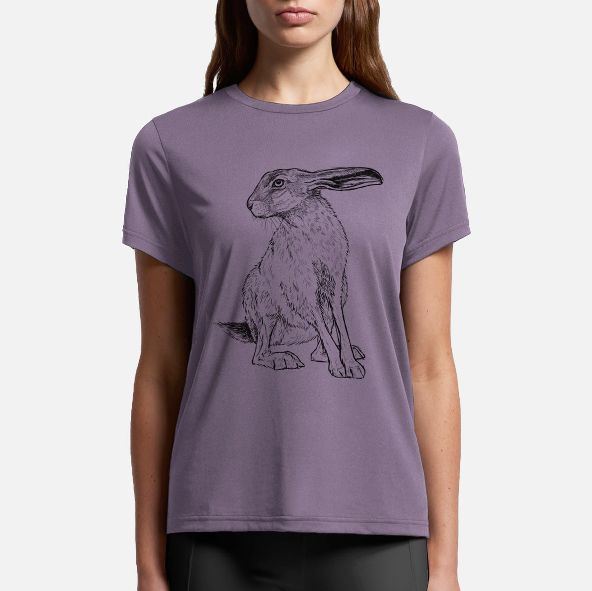 Black-tailed Jackrabbit - Lepus californicus - Womens Everyday Maple Tee