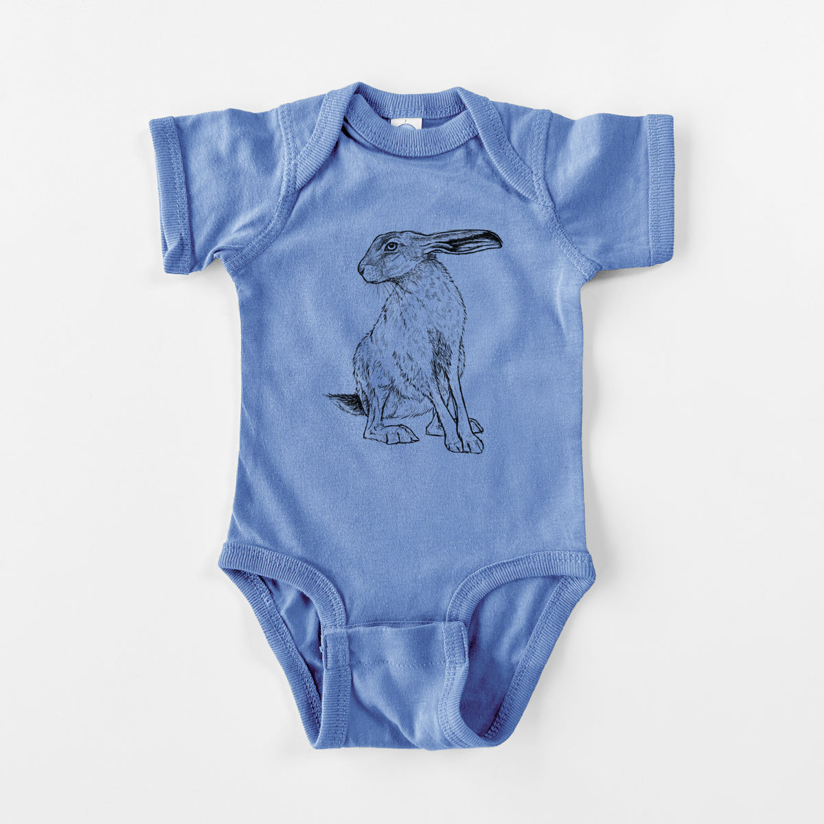 Black-tailed Jackrabbit - Lepus californicus - Baby Fine Jersey Bodysuit