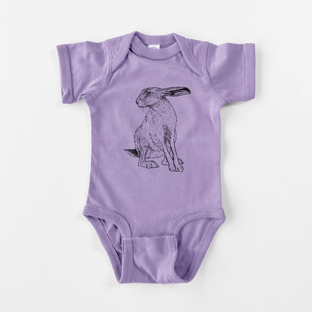 Black-tailed Jackrabbit - Lepus californicus - Baby Fine Jersey Bodysuit