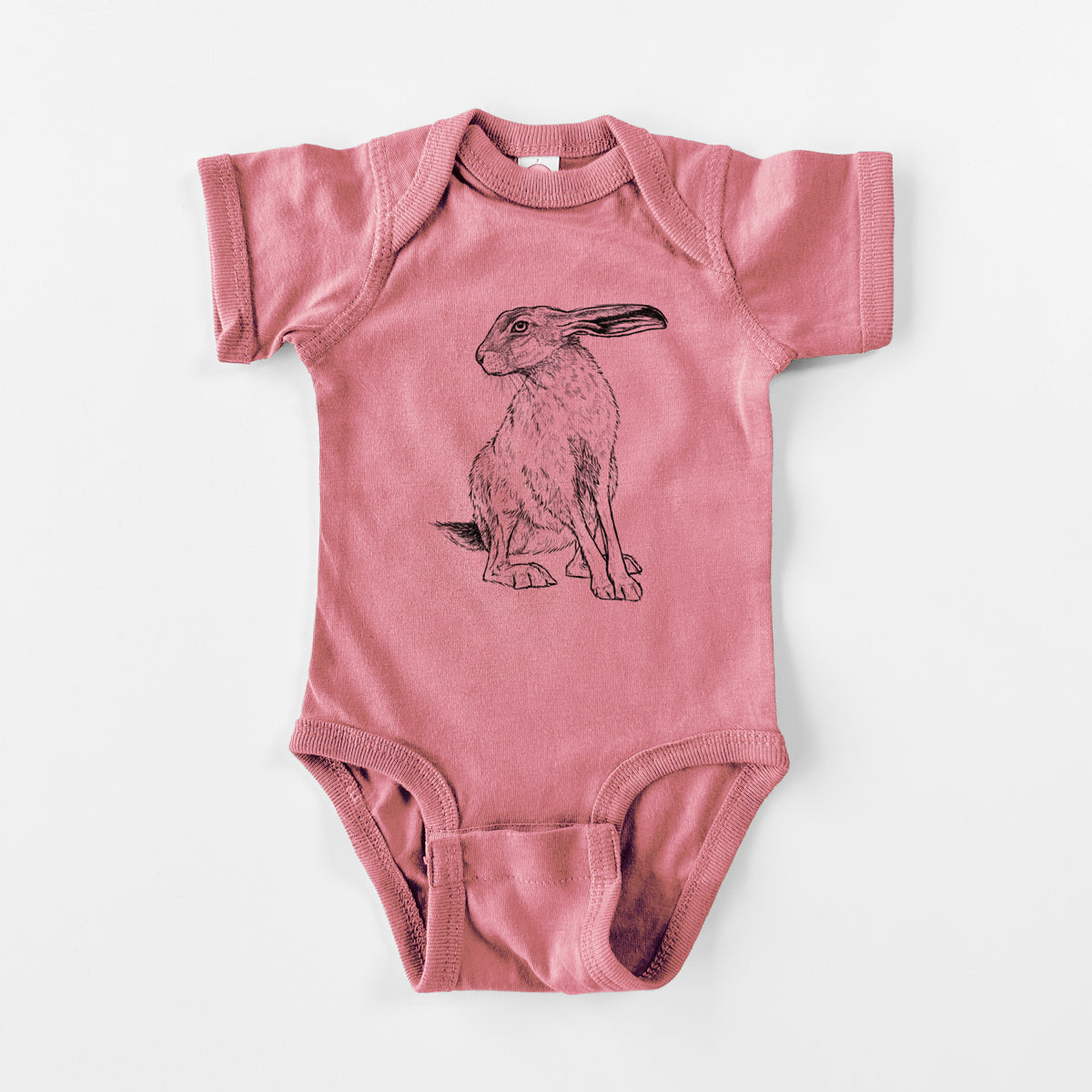 Black-tailed Jackrabbit - Lepus californicus - Baby Fine Jersey Bodysuit