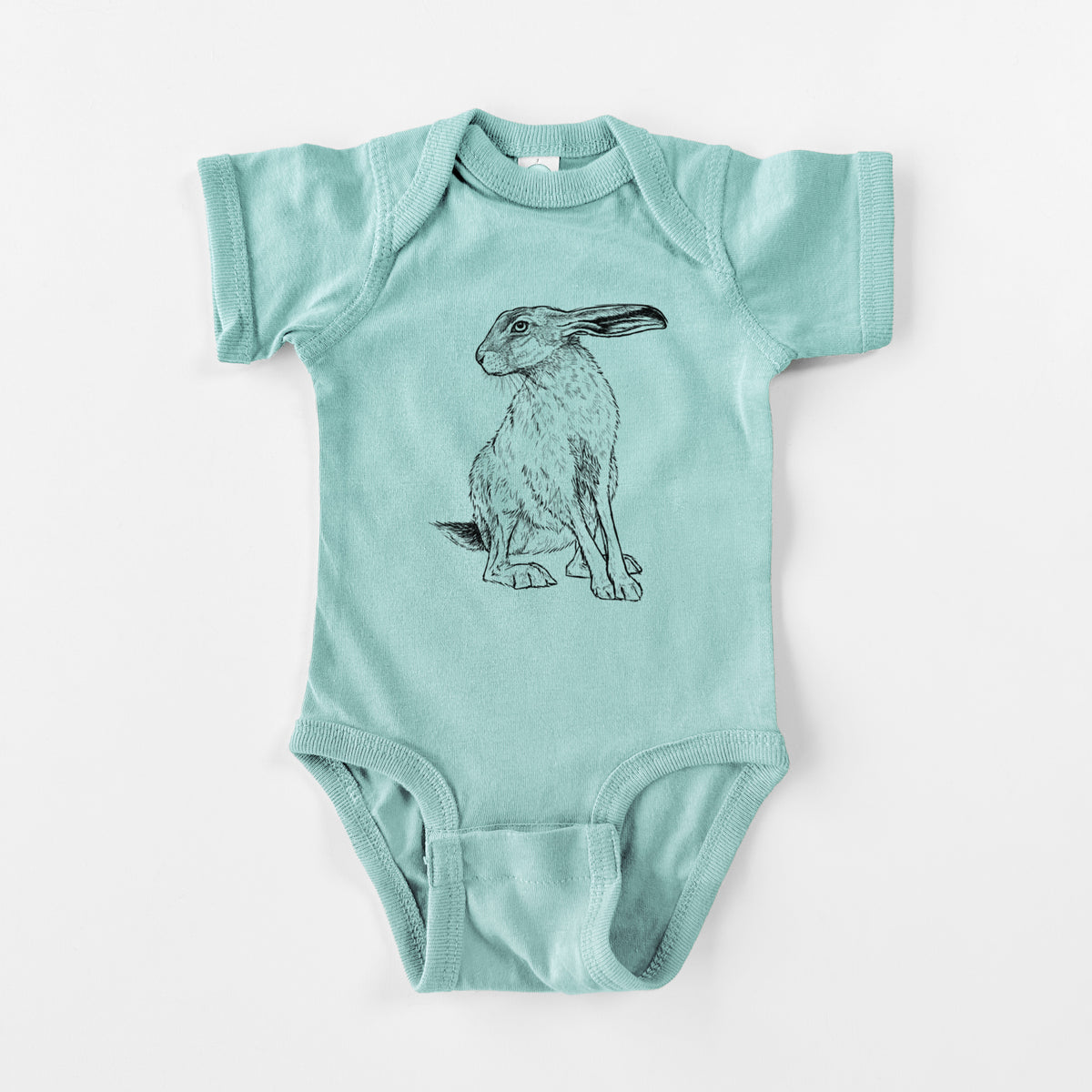 Black-tailed Jackrabbit - Lepus californicus - Baby Fine Jersey Bodysuit