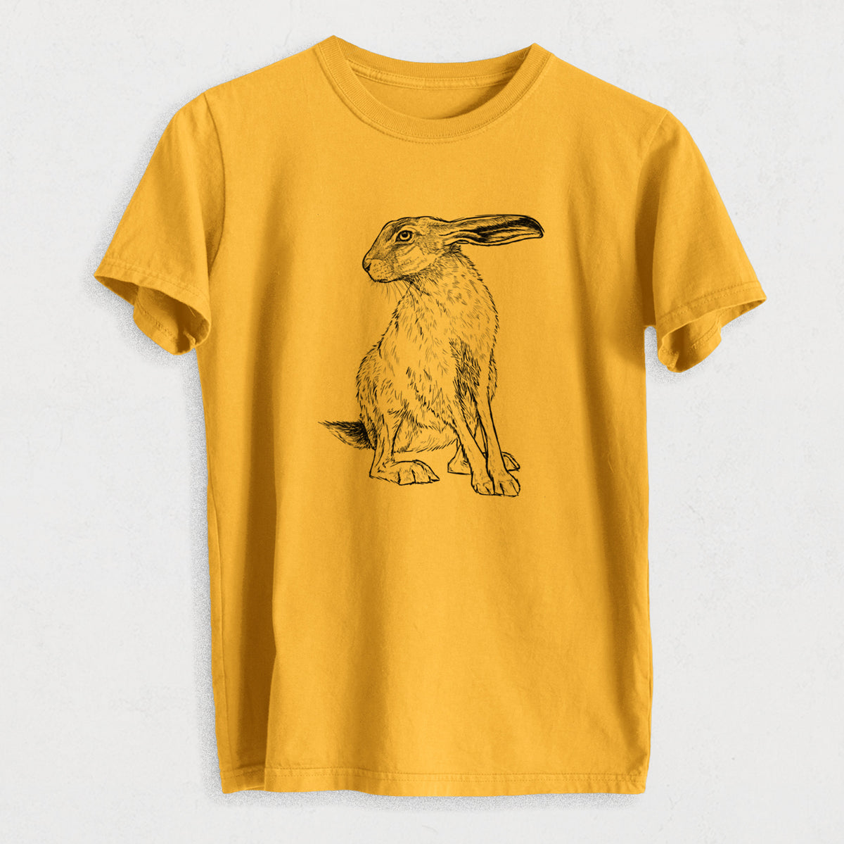 Black-tailed Jackrabbit - Lepus californicus - Heavyweight Men&#39;s 100% Organic Cotton Tee