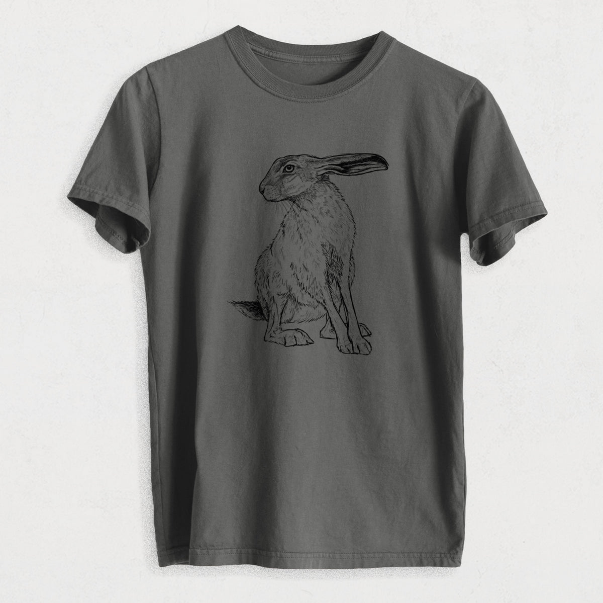 Black-tailed Jackrabbit - Lepus californicus - Heavyweight Men&#39;s 100% Organic Cotton Tee