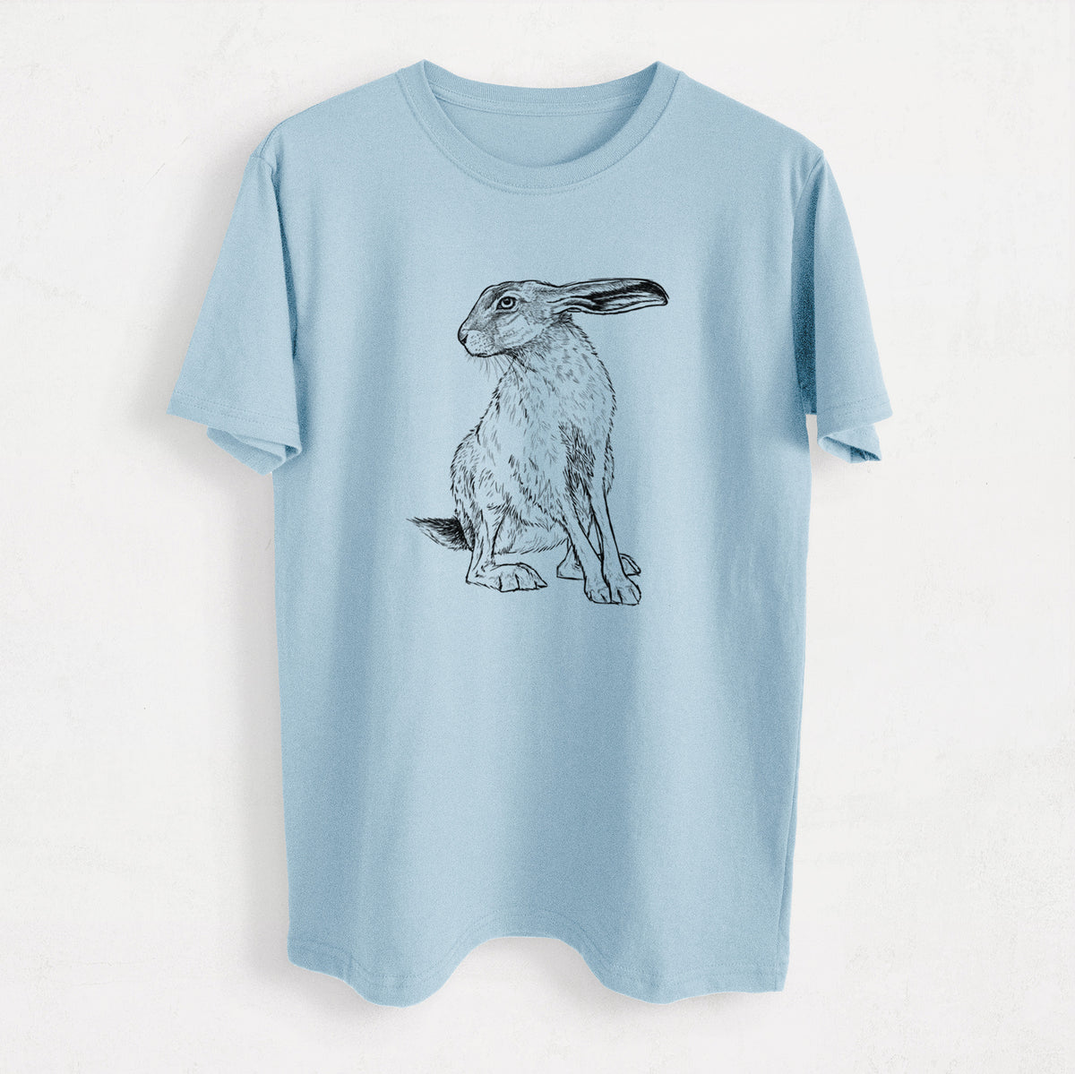 Black-tailed Jackrabbit - Lepus californicus - Heavyweight Men&#39;s 100% Organic Cotton Tee