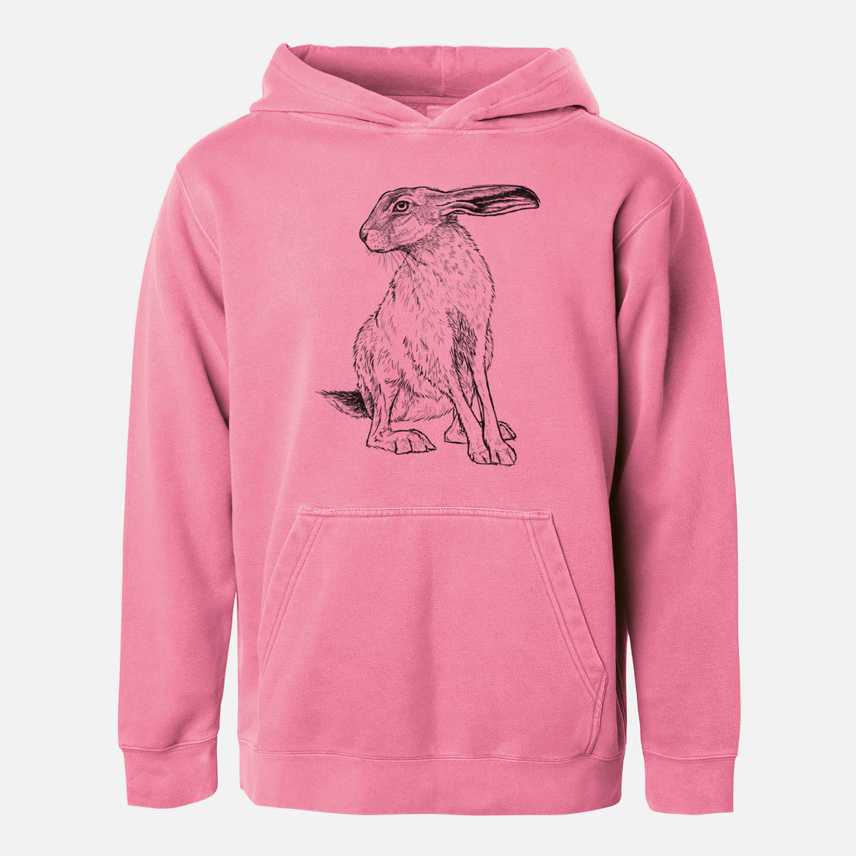 Black-tailed Jackrabbit - Lepus californicus - Youth Pigment Dyed Hoodie