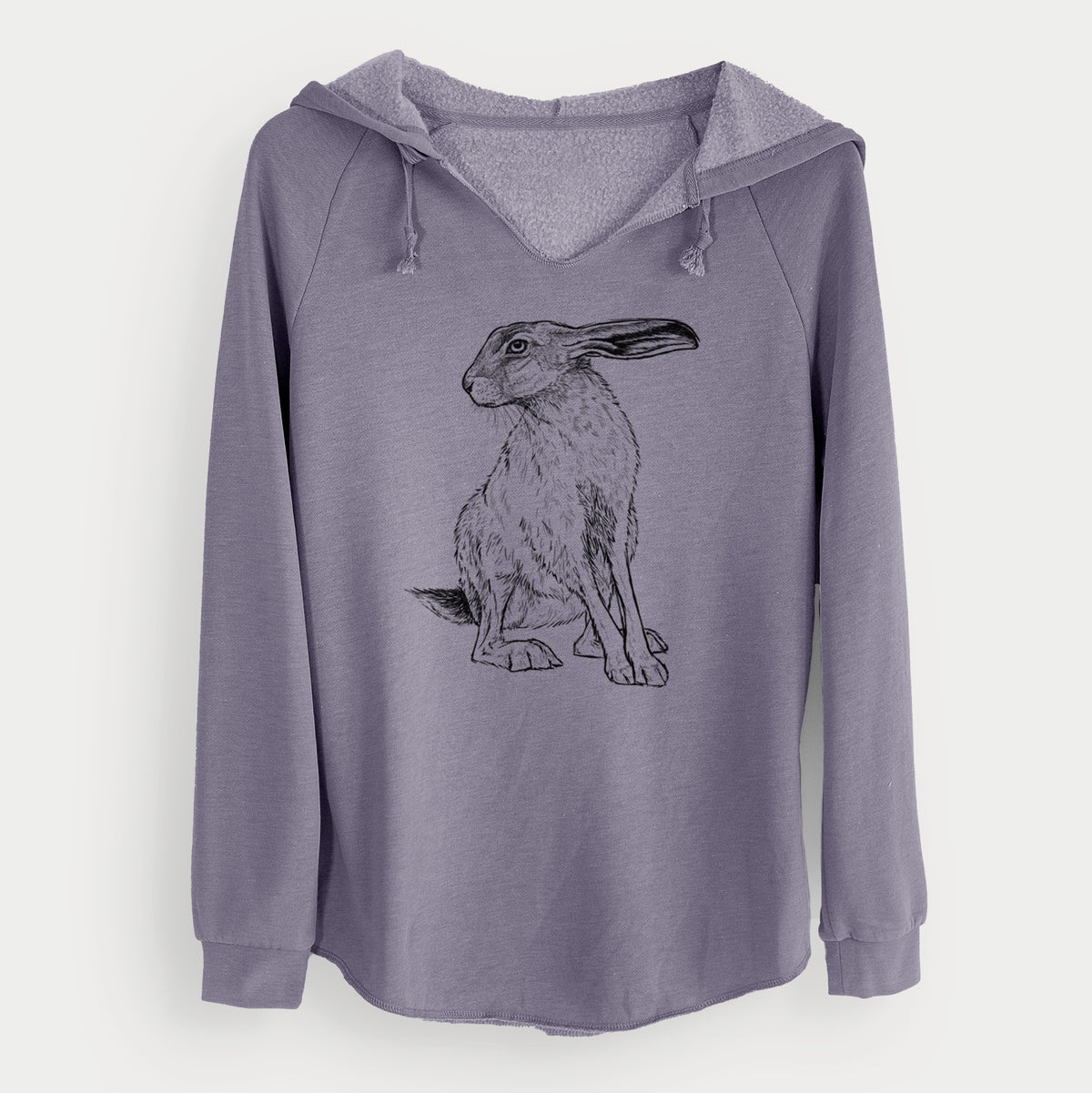 Black-tailed Jackrabbit - Lepus californicus - Cali Wave Hooded Sweatshirt