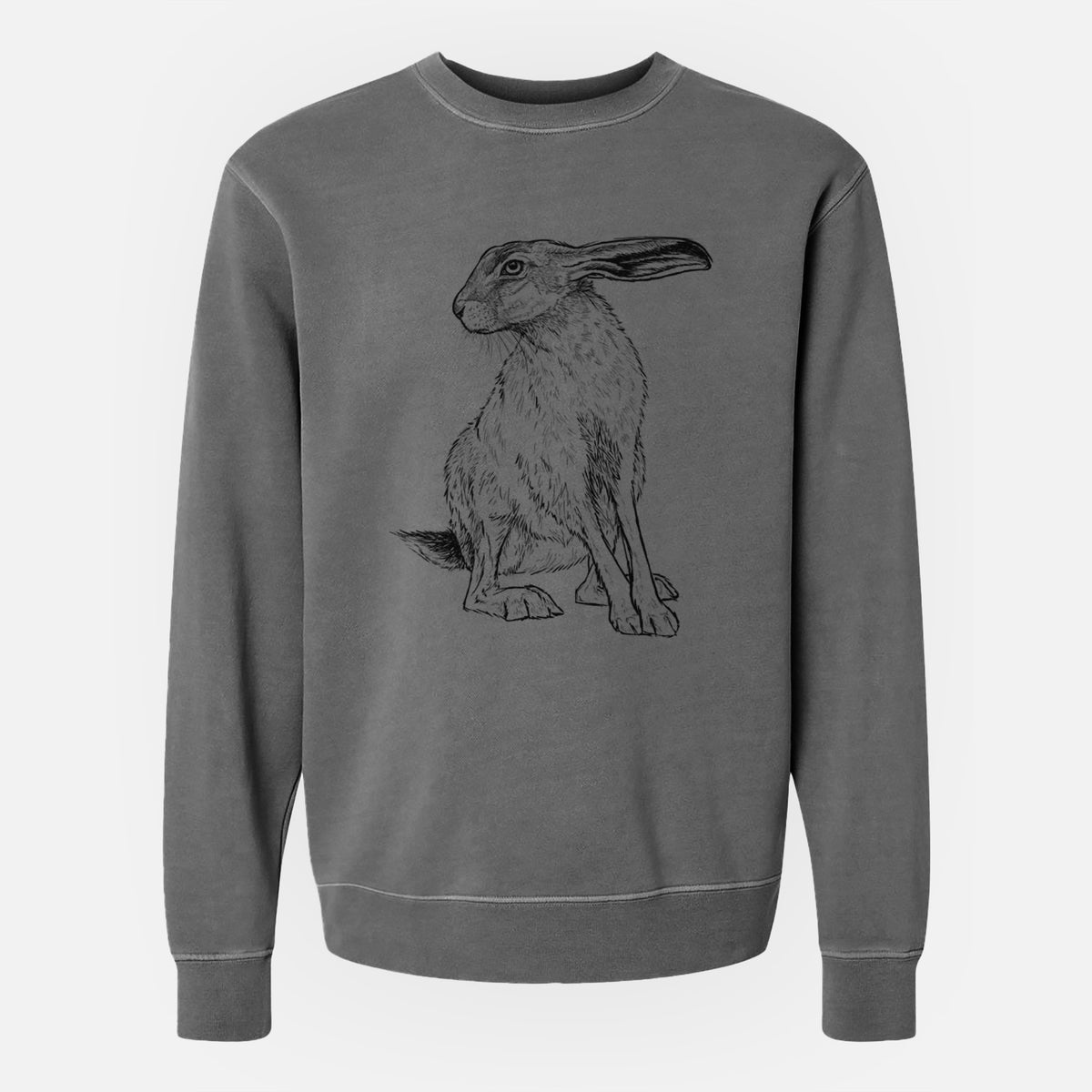 Black-tailed Jackrabbit - Lepus californicus - Unisex Pigment Dyed Crew Sweatshirt