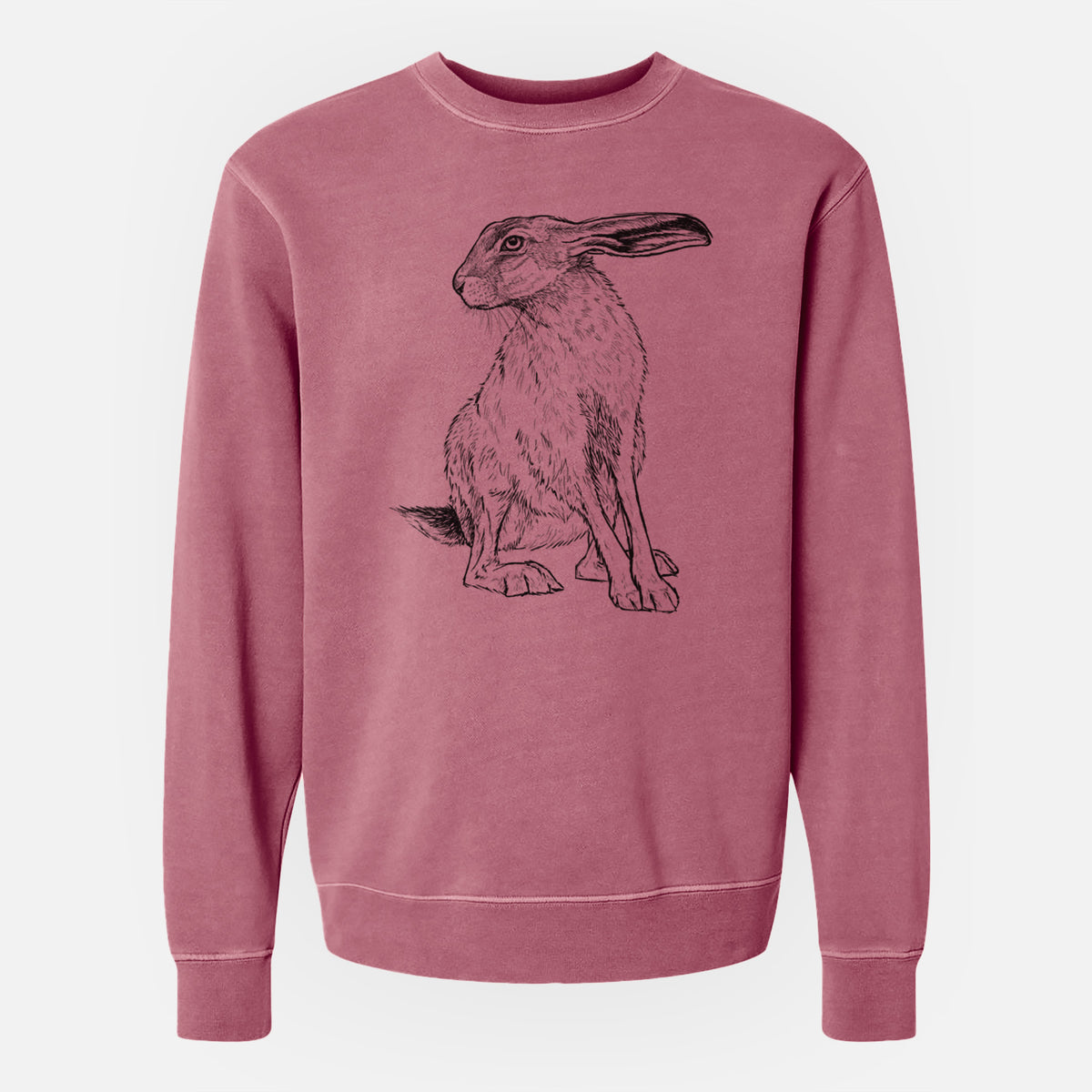 Black-tailed Jackrabbit - Lepus californicus - Unisex Pigment Dyed Crew Sweatshirt