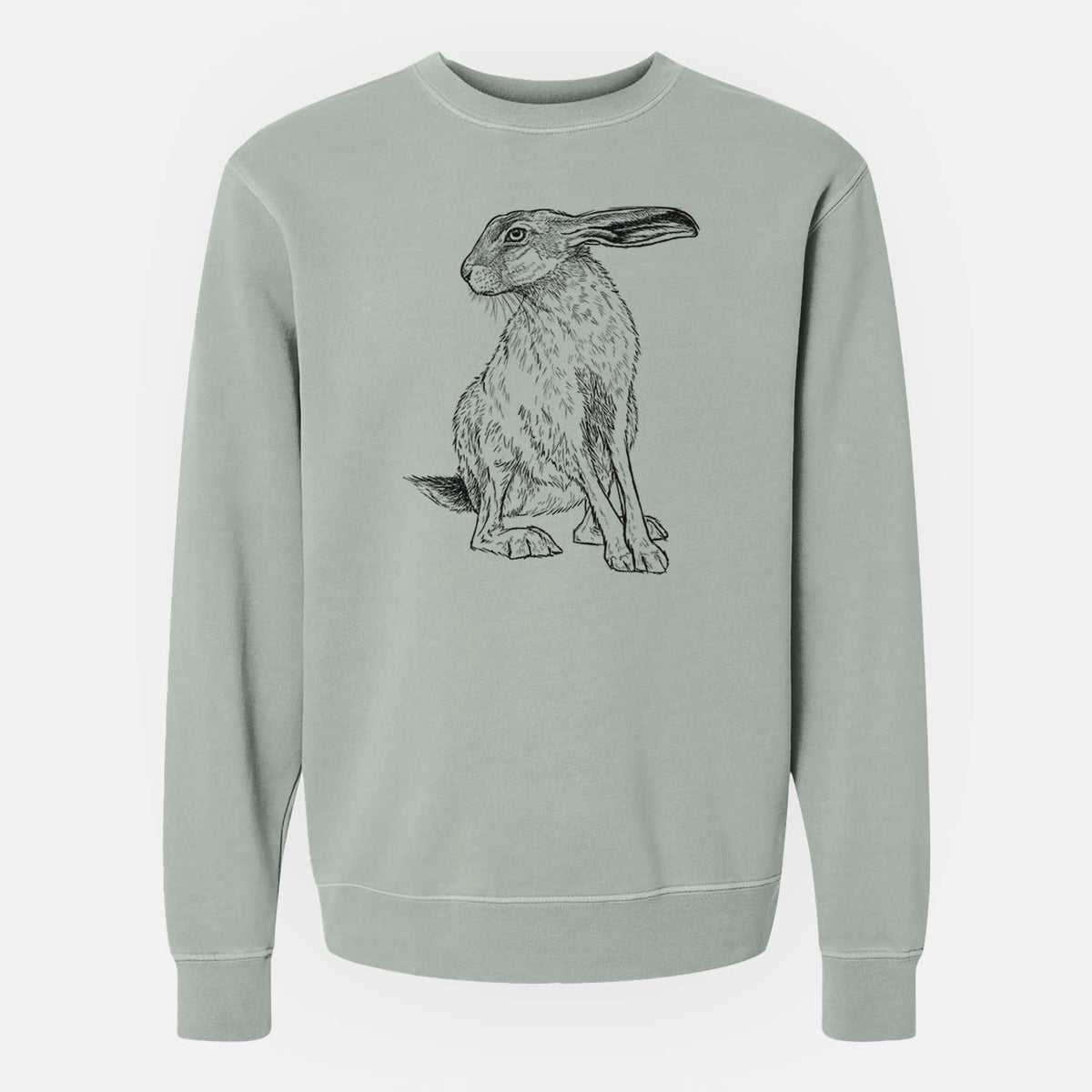 Black-tailed Jackrabbit - Lepus californicus - Unisex Pigment Dyed Crew Sweatshirt