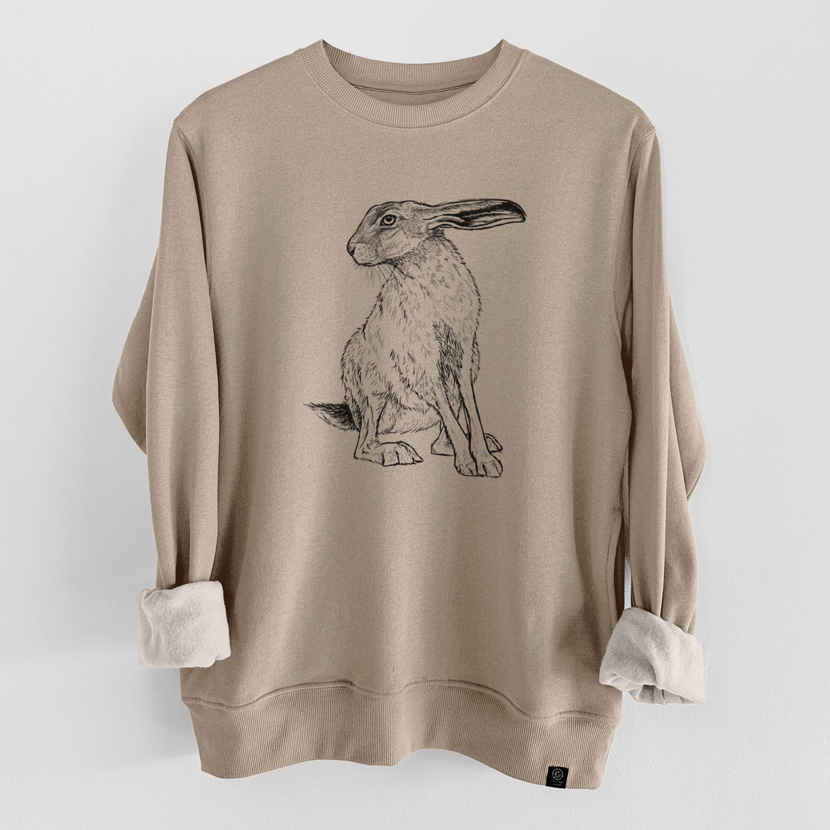 Black-tailed Jackrabbit - Lepus californicus  - Unisex Reclaimed Crewneck Sweatshirt