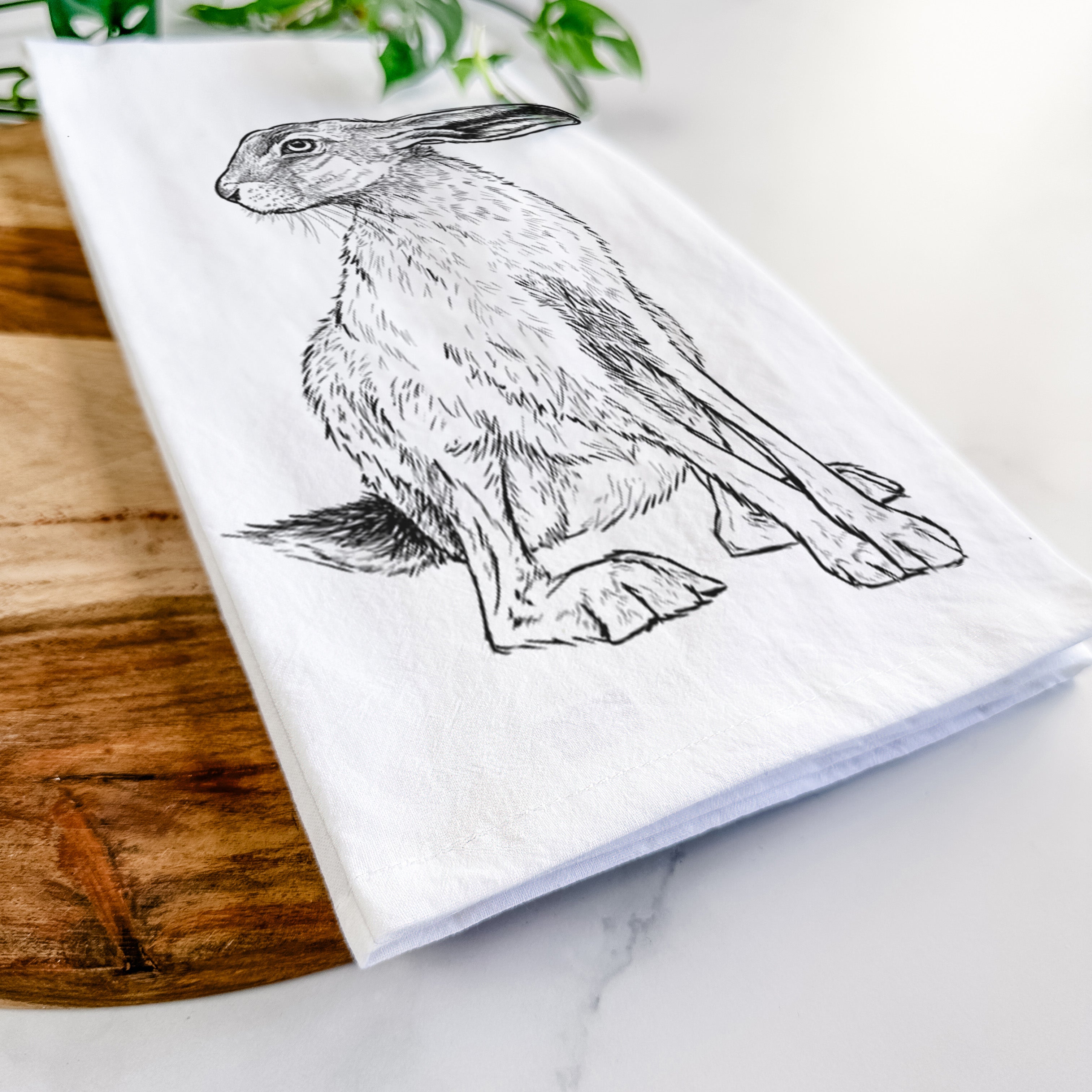 Black-tailed Jackrabbit - Lepus californicus Tea Towel