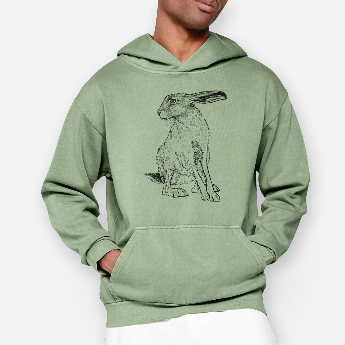 Black-tailed Jackrabbit - Lepus californicus  - Urban Heavyweight Hoodie