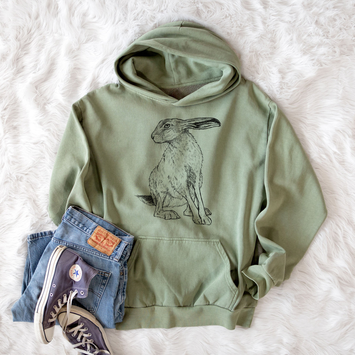 Black-tailed Jackrabbit - Lepus californicus  - Urban Heavyweight Hoodie