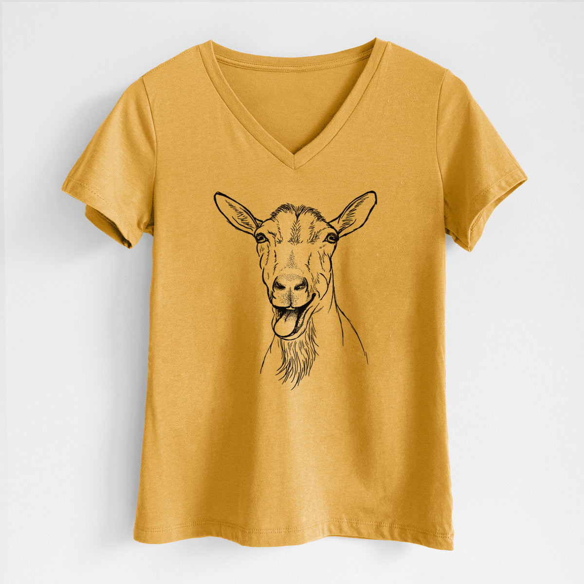 Bleating Goat - Women&#39;s Lightweight Relaxed Fit 100% Cotton V-neck