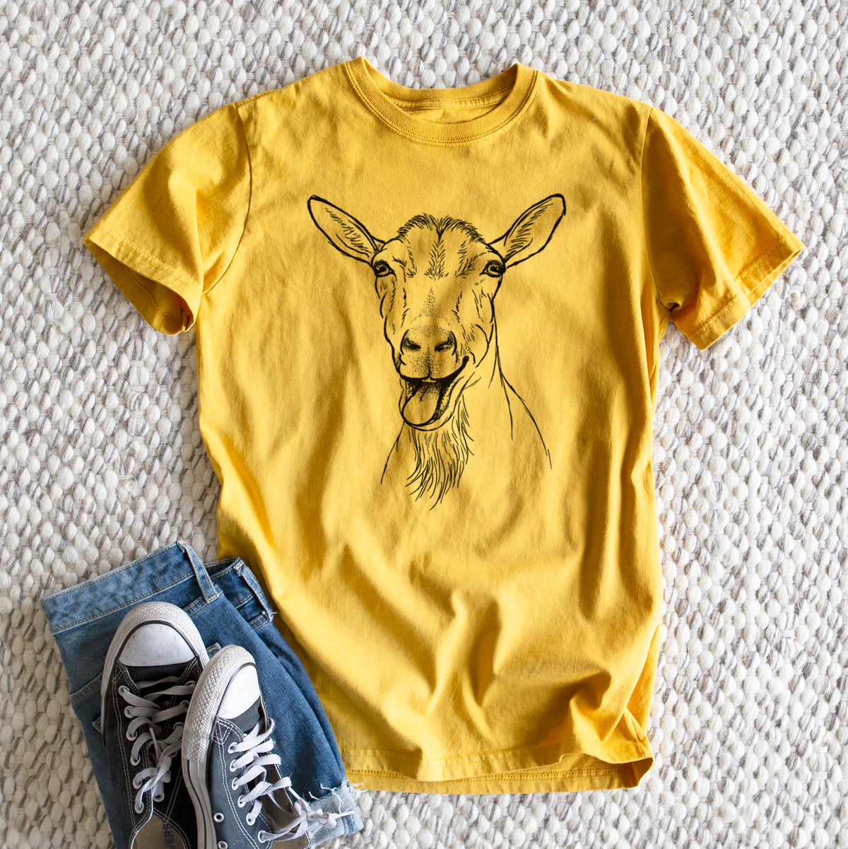 Bleating Goat - Heavyweight Men&#39;s 100% Organic Cotton Tee