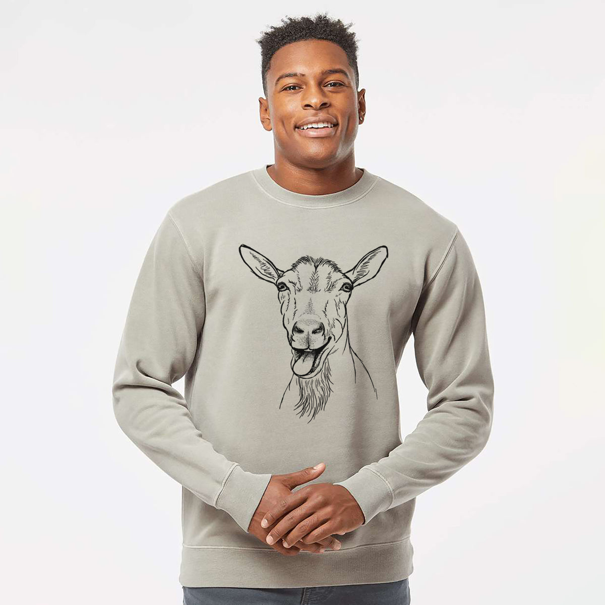 Bleating Goat - Unisex Pigment Dyed Crew Sweatshirt