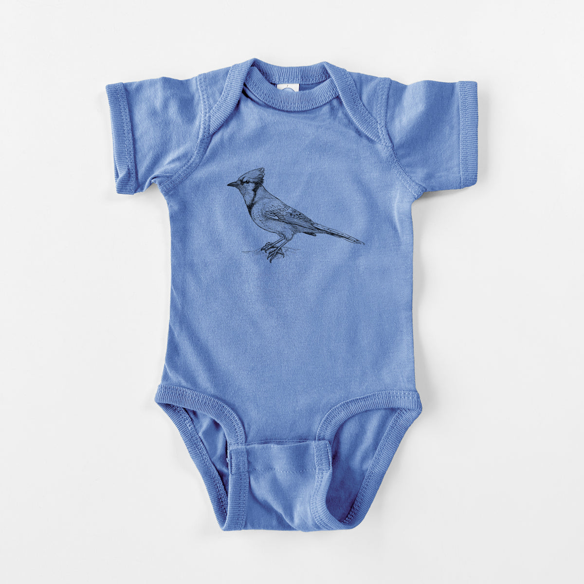 Blue Jay - Cyanocitta cristata - Baby Fine Jersey Bodysuit