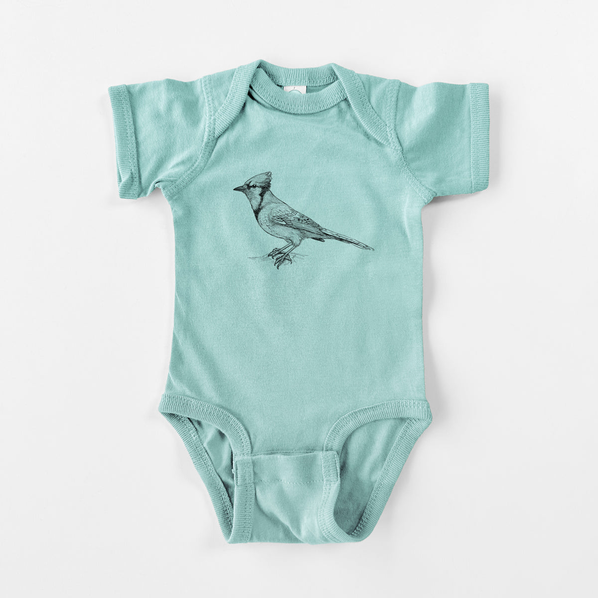 Blue Jay - Cyanocitta cristata - Baby Fine Jersey Bodysuit
