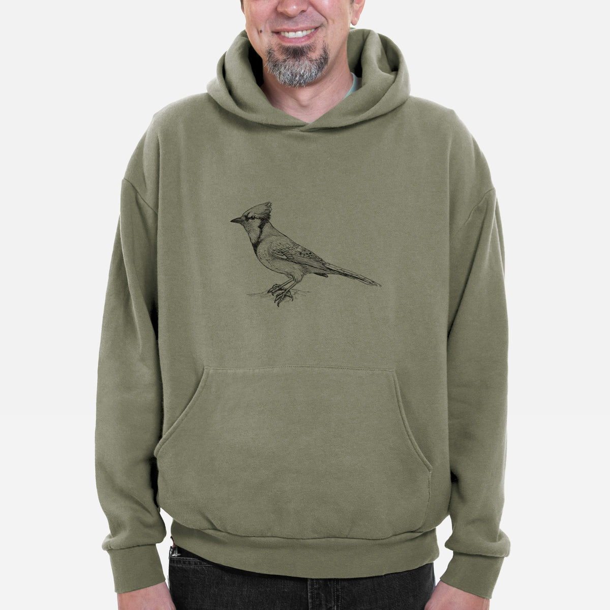 Blue Jay - Cyanocitta cristata  - Bodega Midweight Hoodie