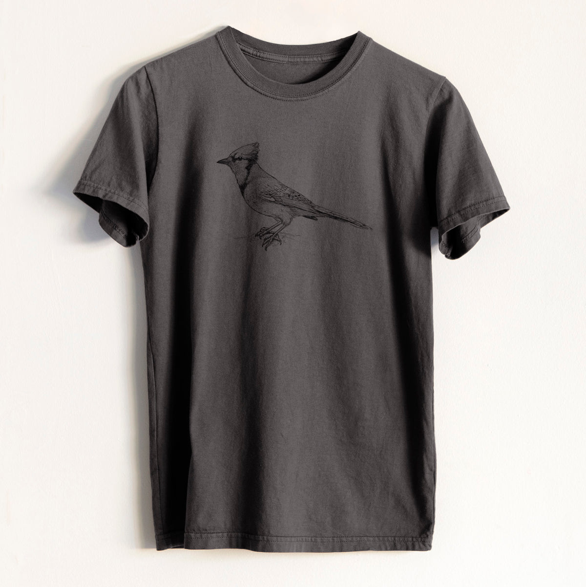 Blue Jay - Cyanocitta cristata - Heavyweight Men&#39;s 100% Organic Cotton Tee