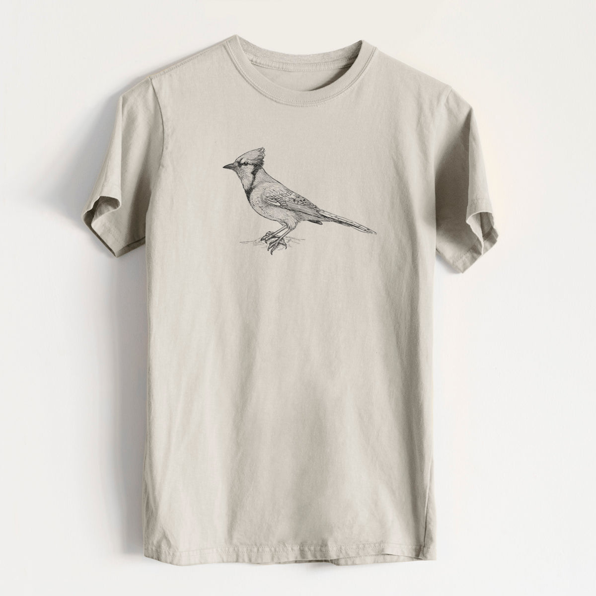 Blue Jay - Cyanocitta cristata - Heavyweight Men&#39;s 100% Organic Cotton Tee