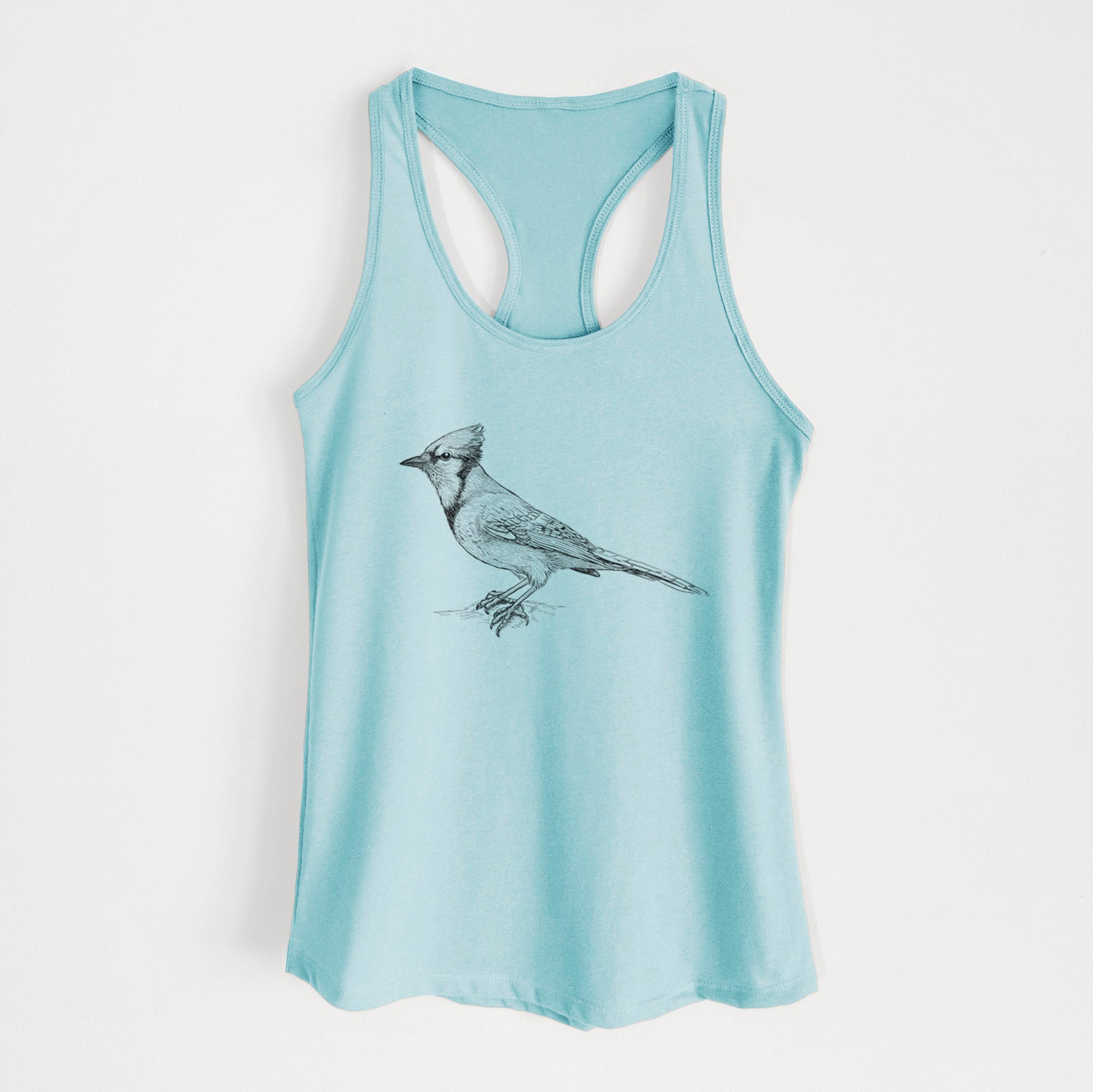 Blue Jay - Cyanocitta cristata - Women's Racerback Tanktop