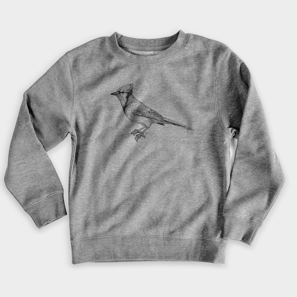 Blue Jay - Cyanocitta cristata - Youth Lightweight Crewneck Sweatshirt