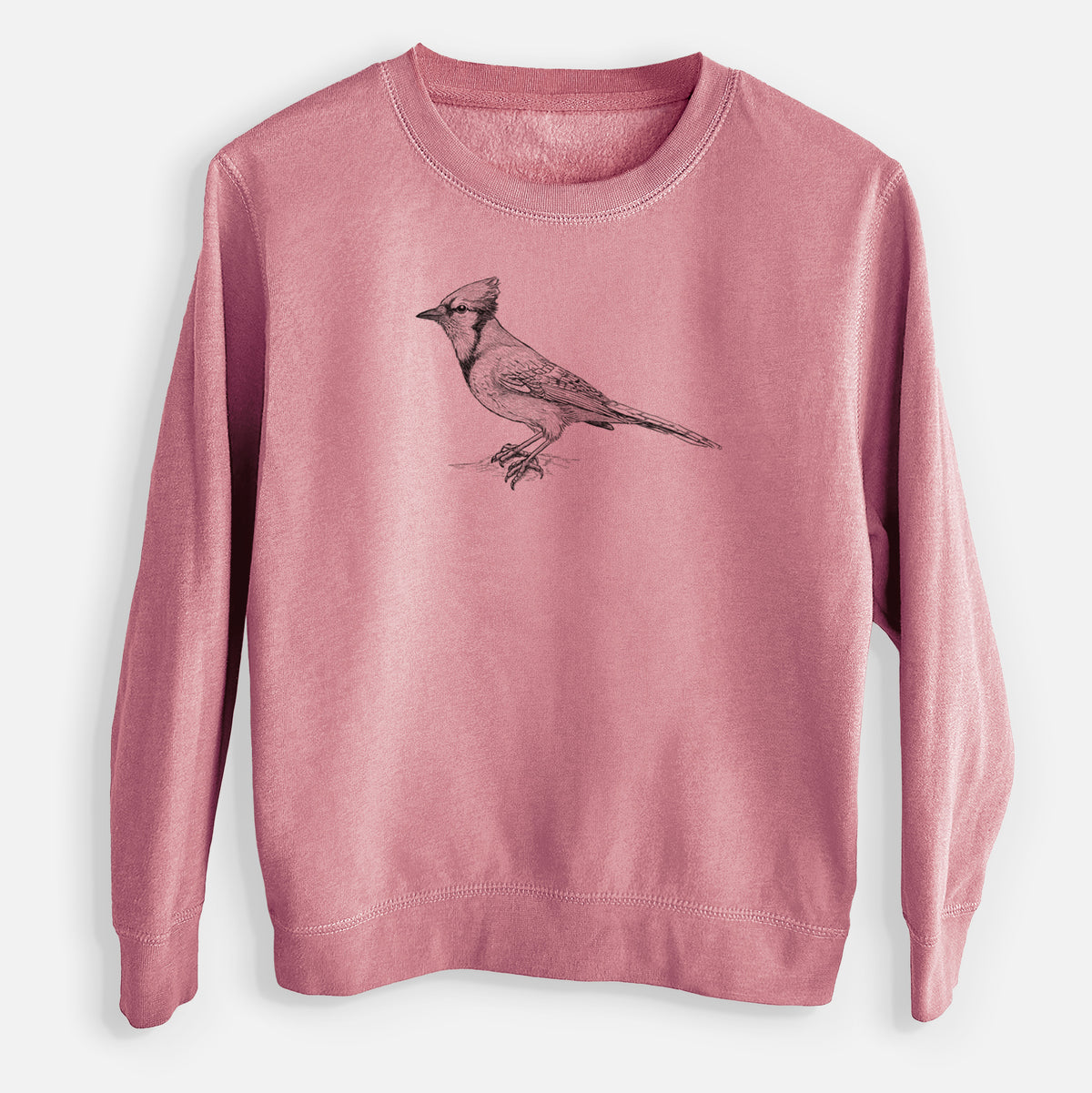 Blue Jay - Cyanocitta cristata - Youth Lightweight Crewneck Sweatshirt