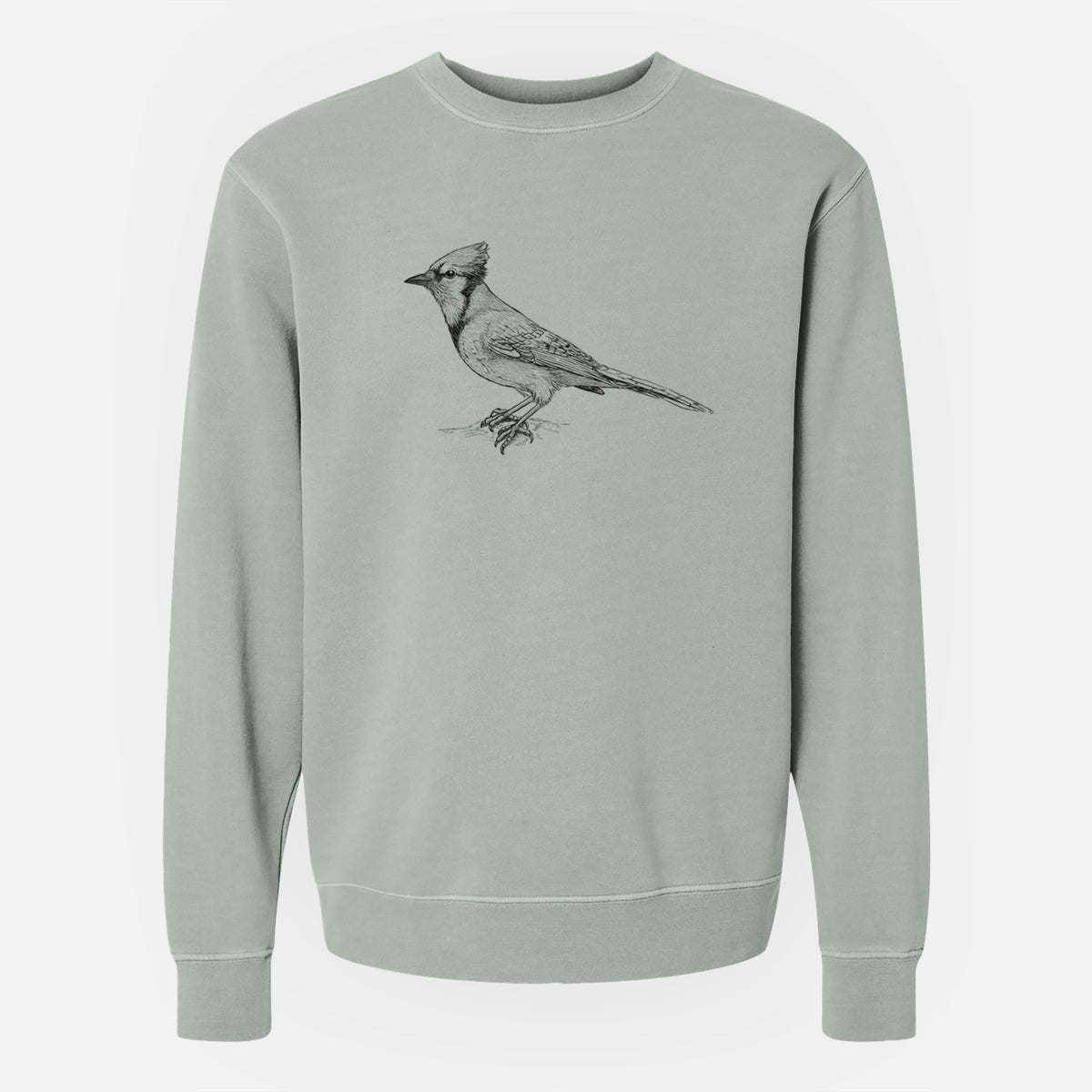 Blue Jay - Cyanocitta cristata - Unisex Pigment Dyed Crew Sweatshirt