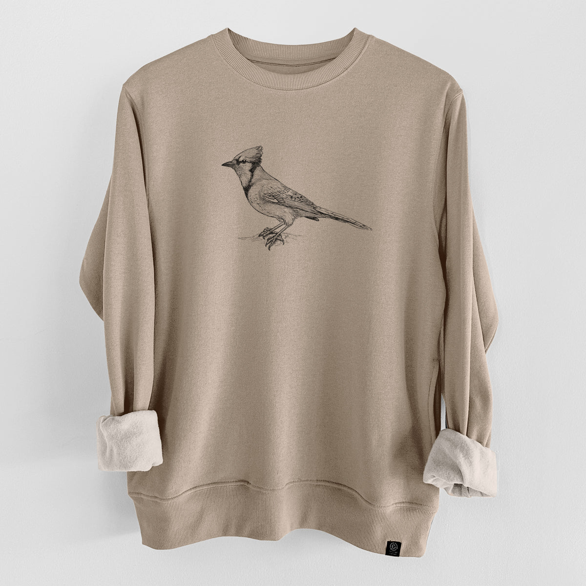 Blue Jay - Cyanocitta cristata  - Unisex Reclaimed Crewneck Sweatshirt