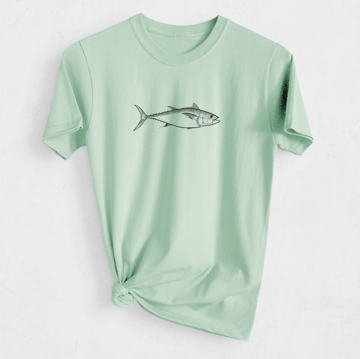 Atlantic Bluefin Tuna - Thunnus thynnus - Heavyweight Men&#39;s 100% Organic Cotton Tee