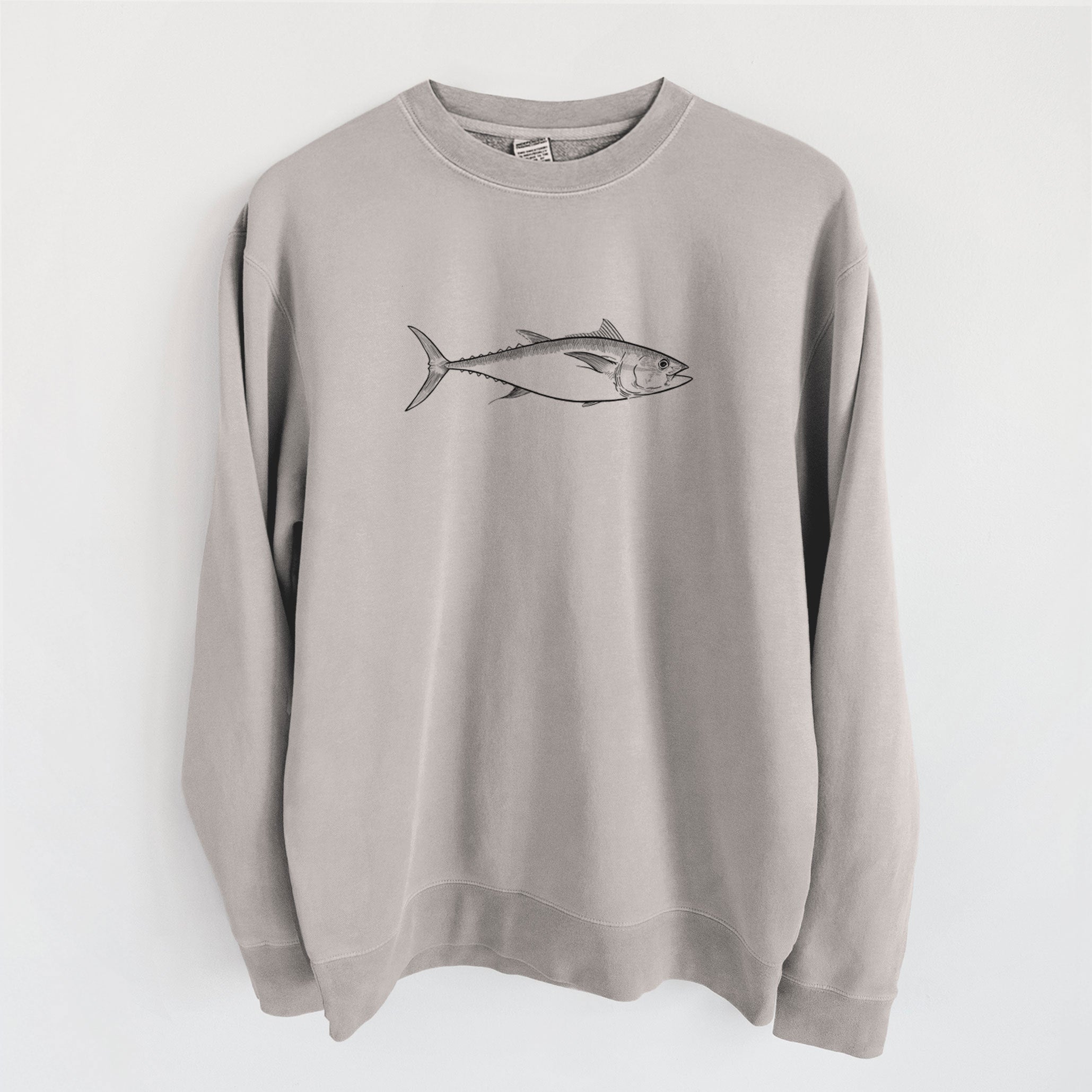 Atlantic Bluefin Tuna - Thunnus thynnus - Unisex Pigment Dyed Crew Sweatshirt