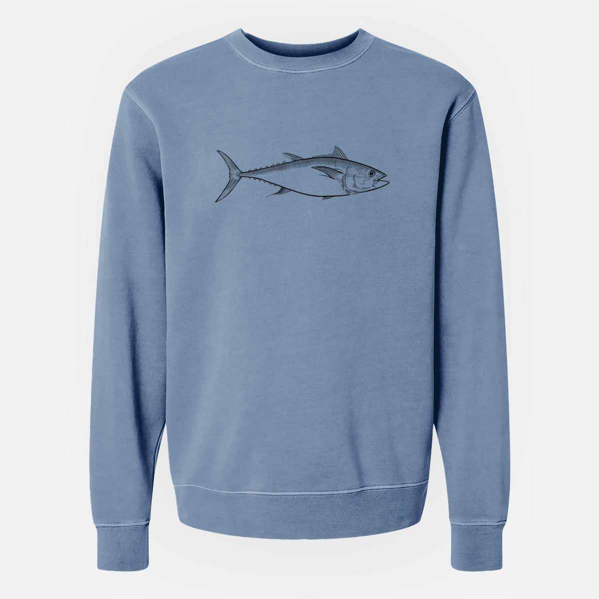 Atlantic Bluefin Tuna - Thunnus thynnus - Unisex Pigment Dyed Crew Sweatshirt