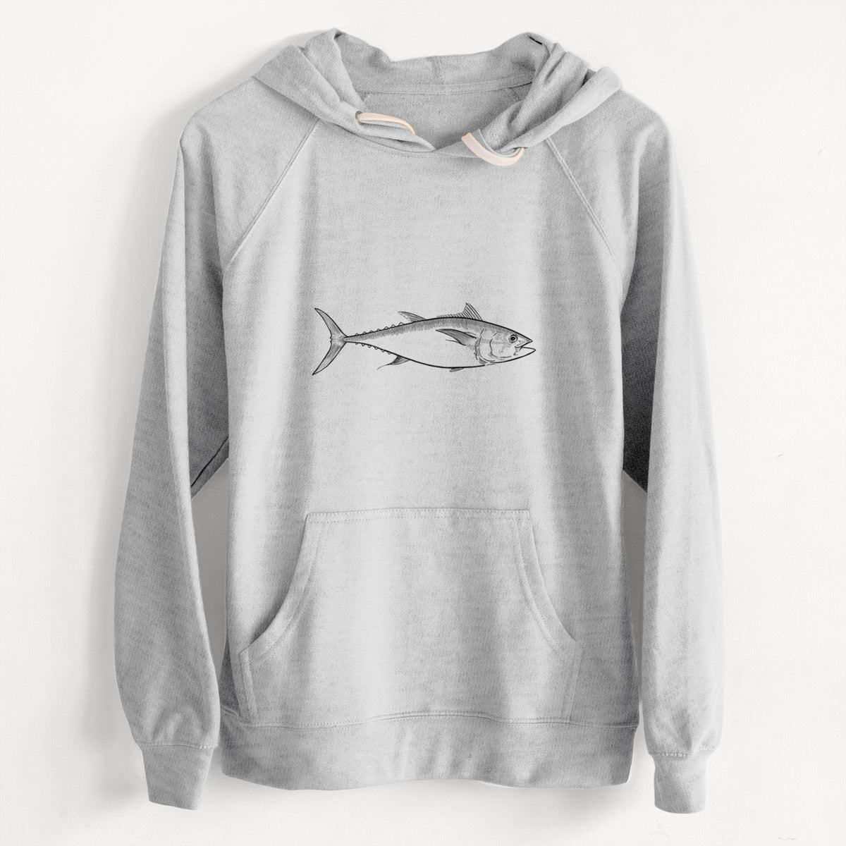 CLEARANCE - Atlantic Bluefin Tuna - Thunnus thynnus  - Unisex Slim Fit Loopback Terry Hoodie