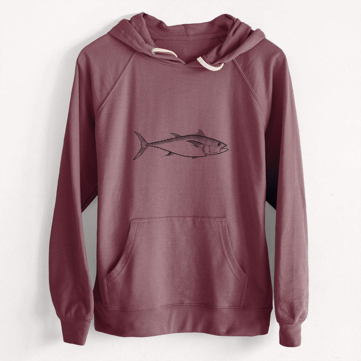 CLEARANCE - Atlantic Bluefin Tuna - Thunnus thynnus  - Unisex Slim Fit Loopback Terry Hoodie