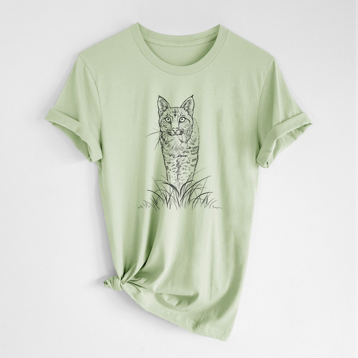 Bobcat - Lynx rufus - Lightweight 100% Cotton Unisex Crewneck